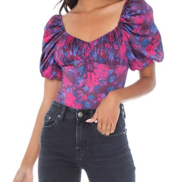 For Love And Lemons Tops - For Love and Lemons Pixie Bodysuit Floral New With Tags Size Large